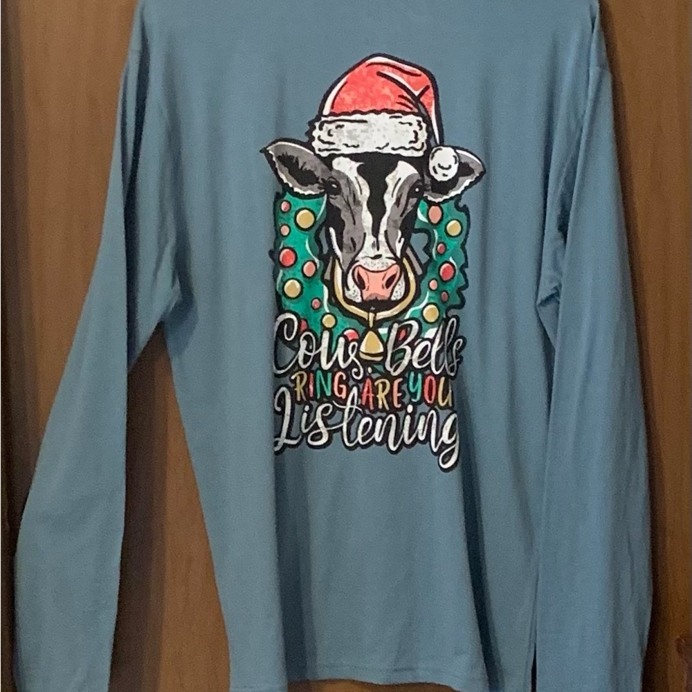 Southern Ya’ll Christmas Long Sleeve Tee - Blue